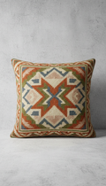 Tatreez Throw Pillow in Natural Cotton