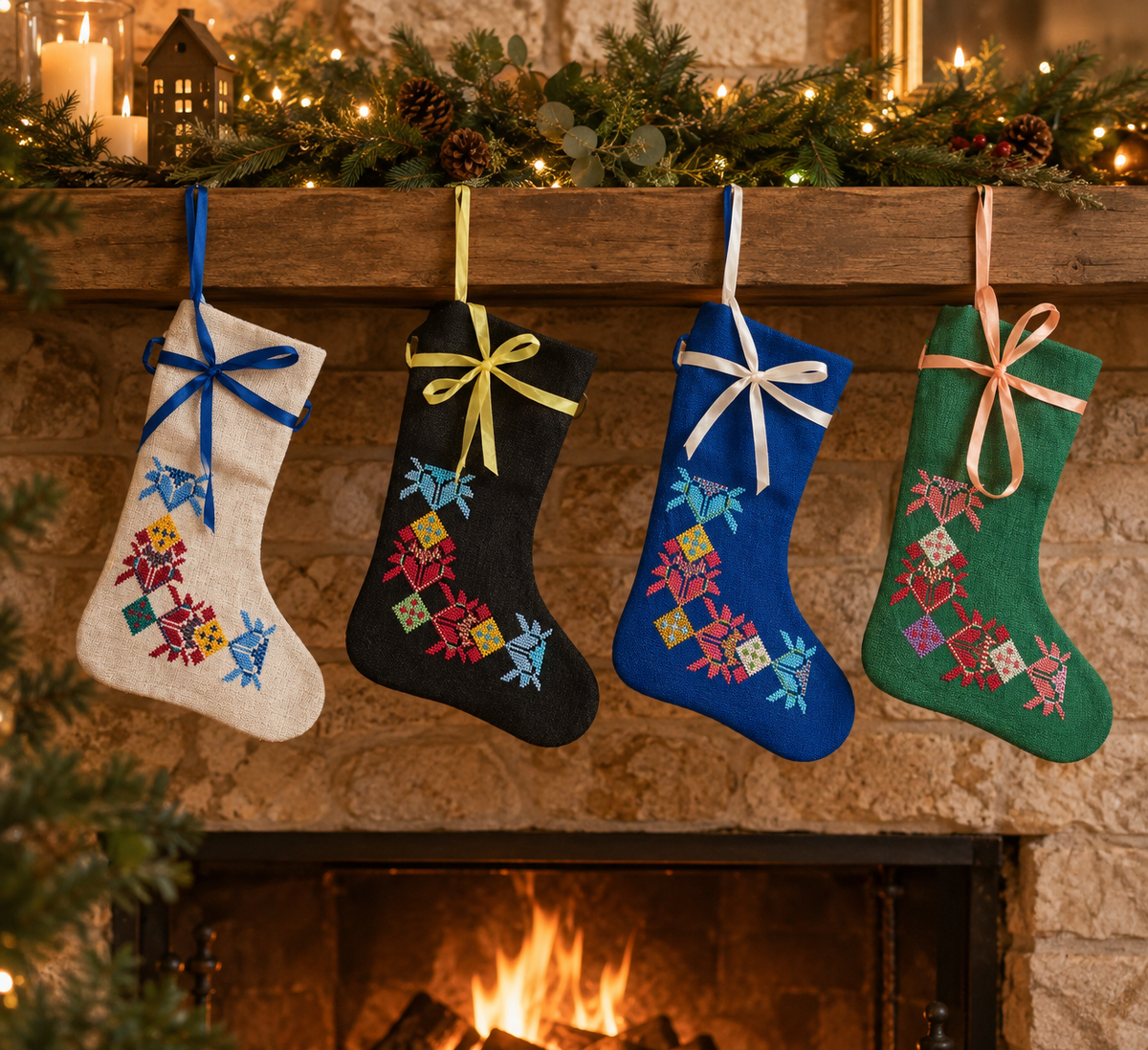 🧵 Tatreez Festive Gift Stockings Collection