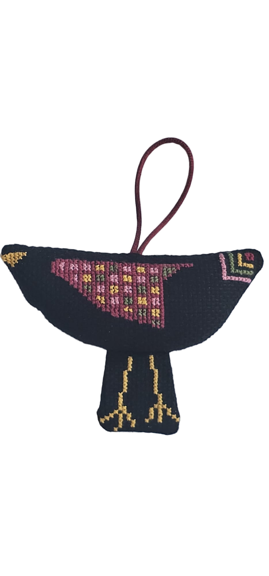 Palestinian Bird Motif Hanging Cushion