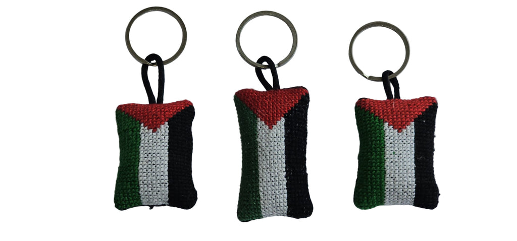 Palestinian Flag Tatreez Key Ring
