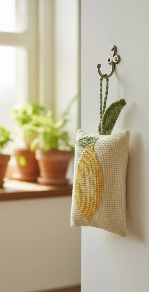 Cream Citrus Harvest rectangle Hanging Cushion